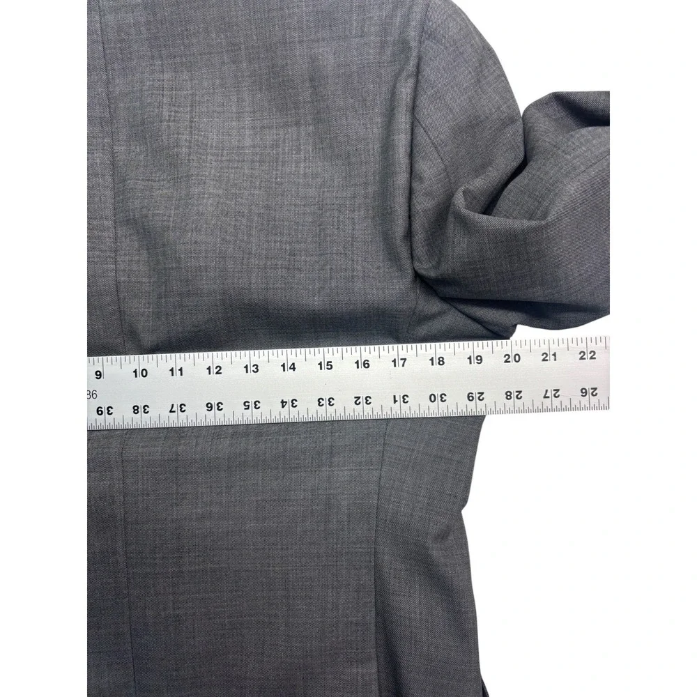 Trunk Club Custom 38R 34x32 Gray Sharkskin Bespoke 2pc Pant Suit Wool Slim